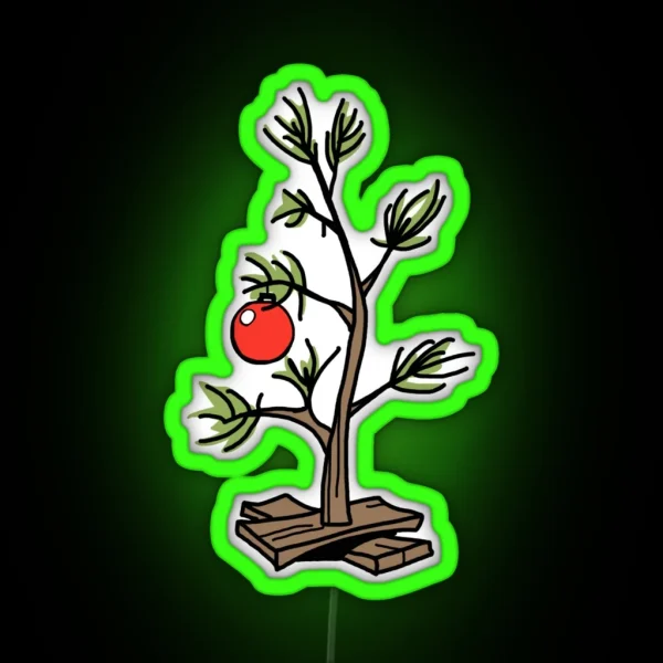 Peanuts Christmas Tree RGB Neon Sign