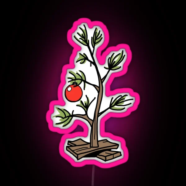 Peanuts Christmas Tree RGB Neon Sign