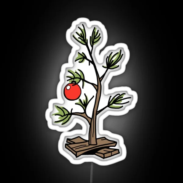 Peanuts Christmas Tree RGB Neon Sign
