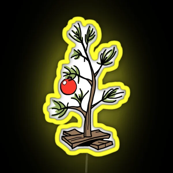 Peanuts Christmas Tree RGB Neon Sign
