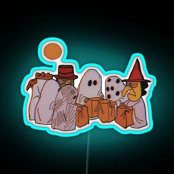 Peanuts Halloween RGB Neon Sign