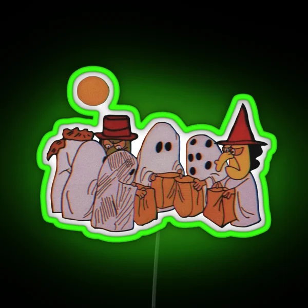 Peanuts Halloween RGB Neon Sign