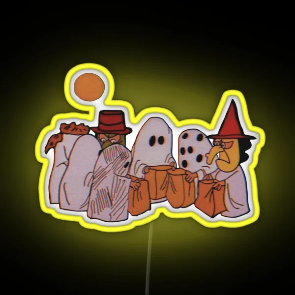 Peanuts Halloween RGB Neon Sign