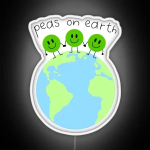 Peas On Earth RGB Neon Sign