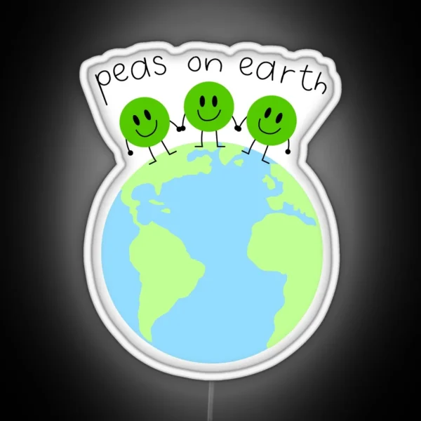 Peas On Earth RGB Neon Sign