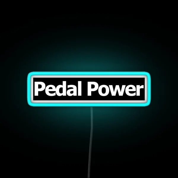 Pedal Power Bike Led Black RGB Neon Sign