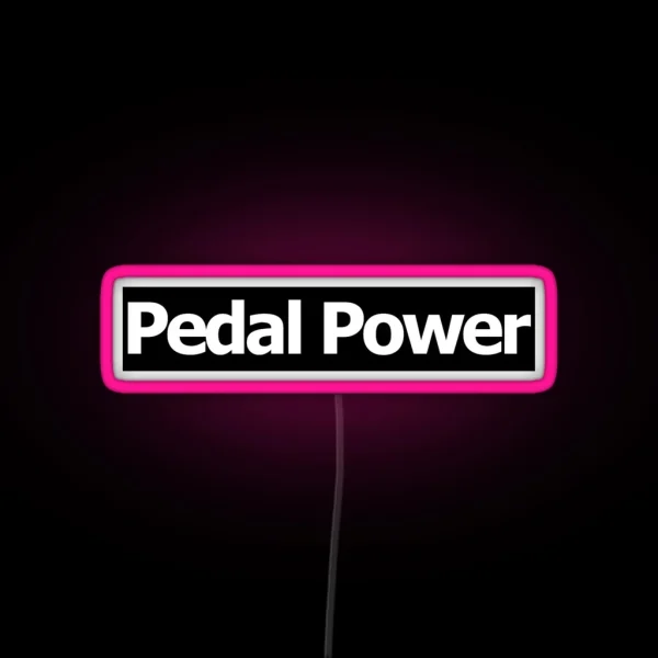 Pedal Power Bike Led Black RGB Neon Sign