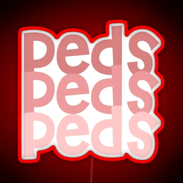 Pediatrics Peds Pink Occupational Therapy RGB Neon Sign