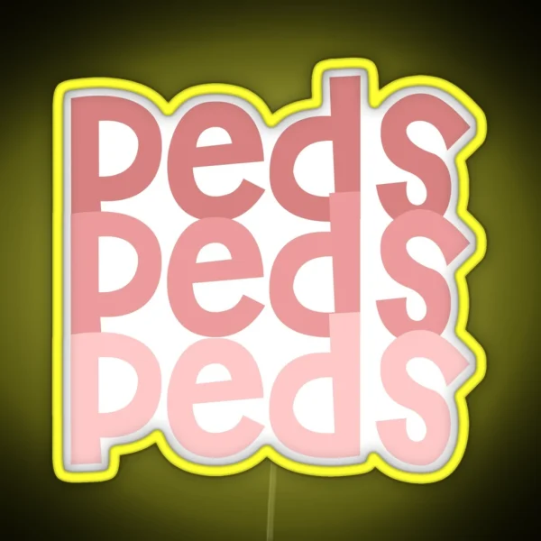 Pediatrics Peds Pink Occupational Therapy RGB Neon Sign
