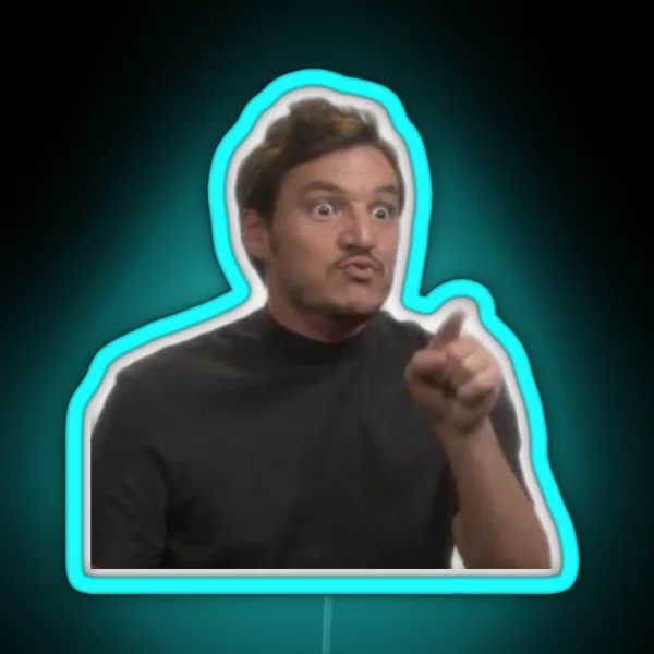 Pedro Pascal Reaction RGB Neon Sign