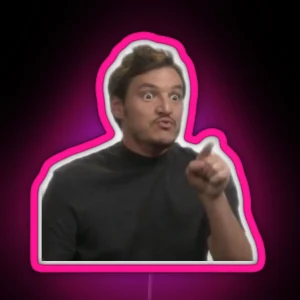 Pedro Pascal Reaction RGB Neon Sign