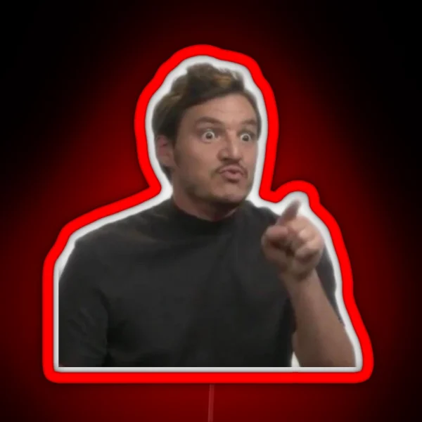 Pedro Pascal Reaction RGB Neon Sign