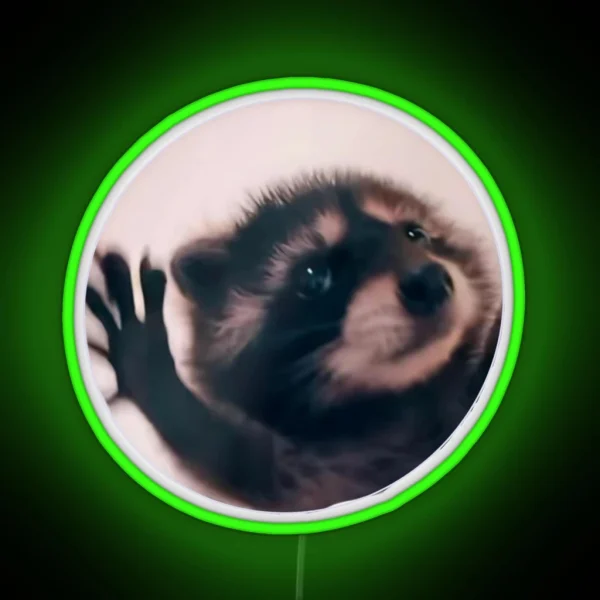 Pedro Raccoon RGB Neon Sign