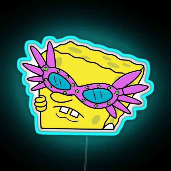 Peeping Spongebob HD RGB Neon Sign
