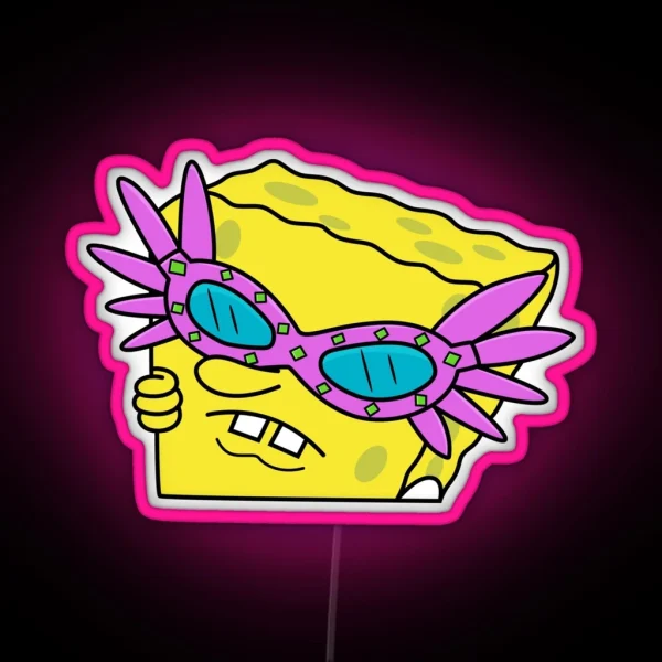 Peeping Spongebob HD RGB Neon Sign