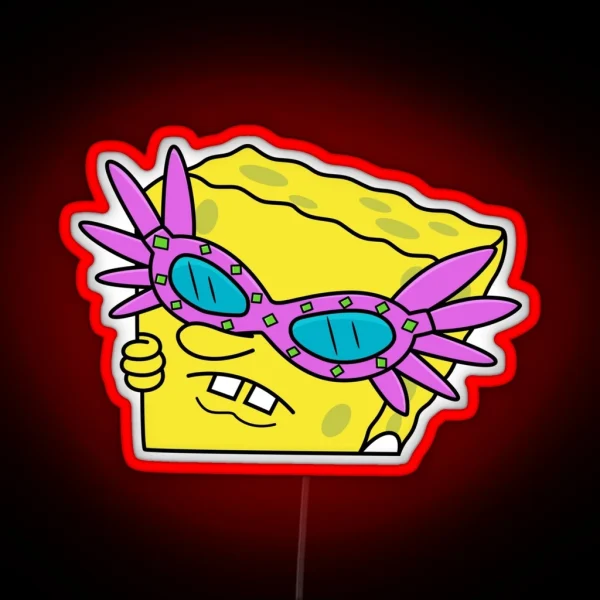 Peeping Spongebob HD RGB Neon Sign