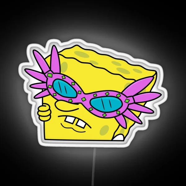 Peeping Spongebob HD RGB Neon Sign