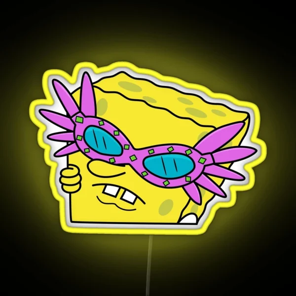 Peeping Spongebob HD RGB Neon Sign