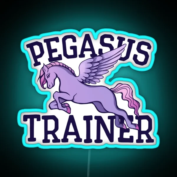 Pegasus Trainer RGB Neon Sign