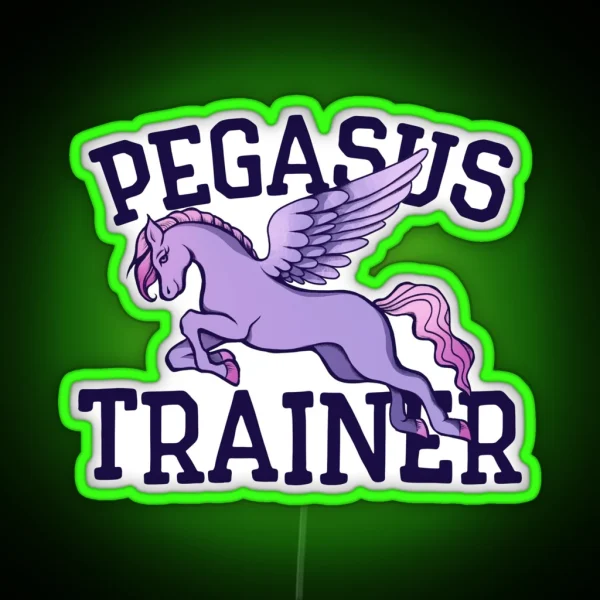 Pegasus Trainer RGB Neon Sign