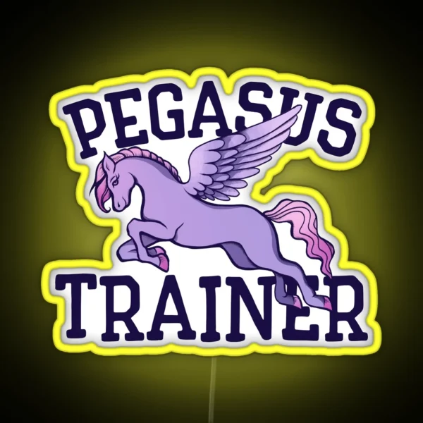 Pegasus Trainer RGB Neon Sign