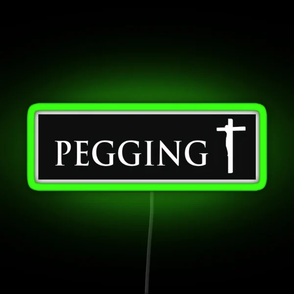 Pegging Cross RGB Neon Sign