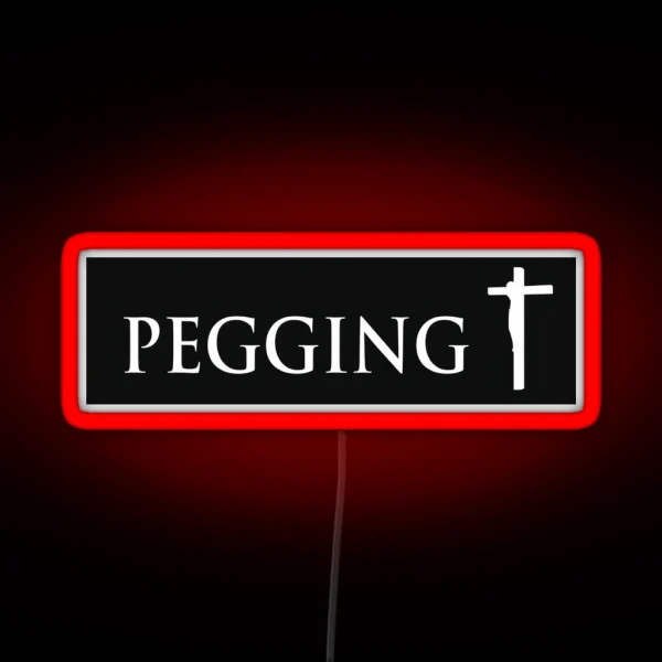 Pegging Cross RGB Neon Sign