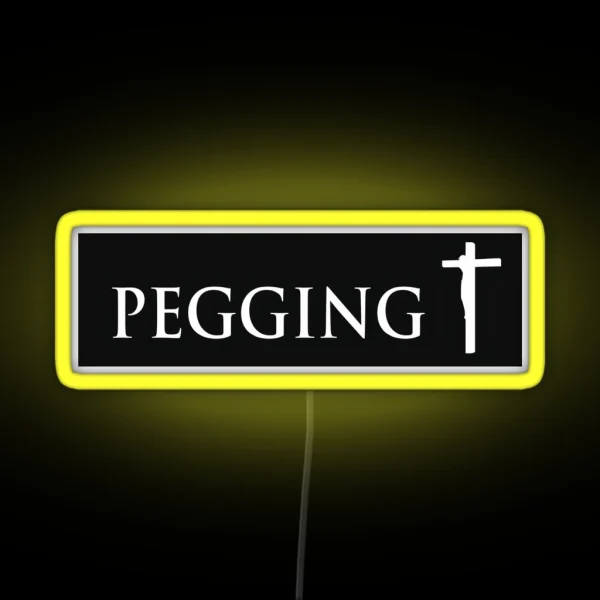 Pegging Cross RGB Neon Sign