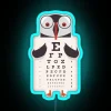 Colorful RGB Neon Eye Chart Sign for Home Decor Offices