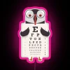 RGB LED Canvas Eye Chart Sign with Penguin Vision Theme