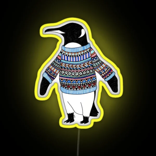 Penguin RGB Neon Sign