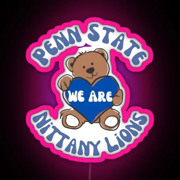 Penn State Bear Led RGB Neon Sign