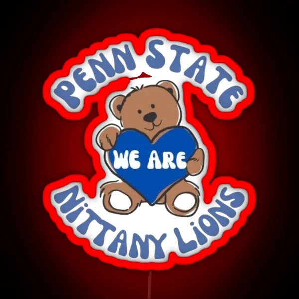 Penn State Bear Led RGB Neon Sign