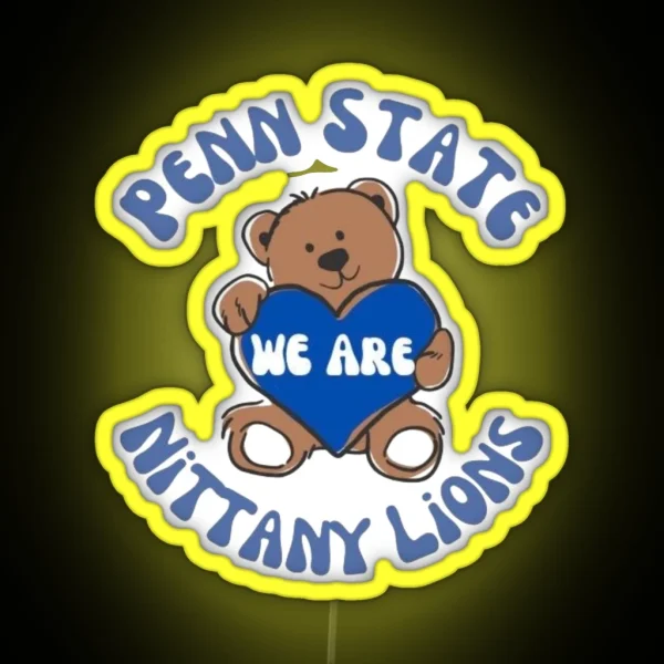 Penn State Bear Led RGB Neon Sign
