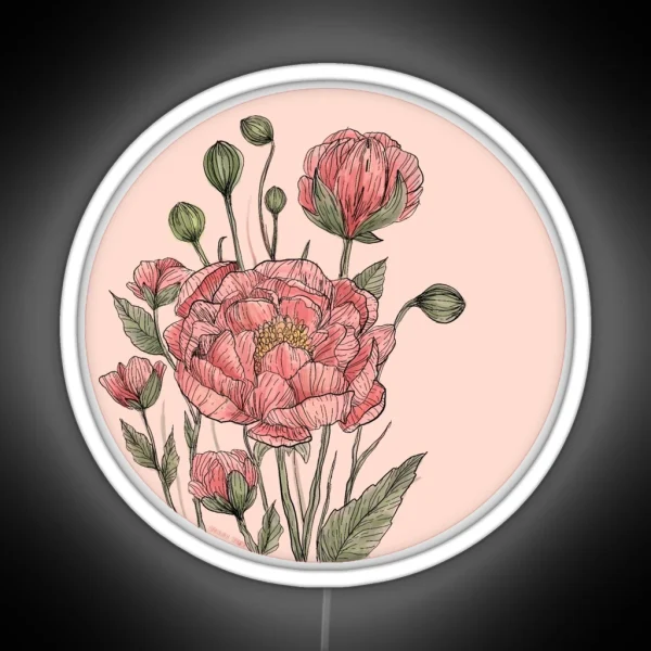 Peonies RGB Neon Sign