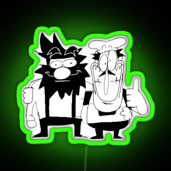 Peppino And Anton From Pizza Tower And Anton Blast RGB Neon Sign