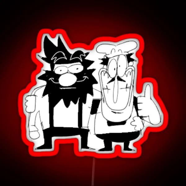 Peppino And Anton From Pizza Tower And Anton Blast RGB Neon Sign