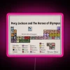 Retro style Percy Jackson periodic elements colorful digital LED lightbox