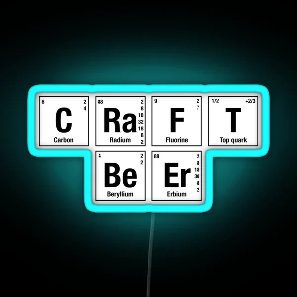 Periodic Table Craft Beer RGB Neon Sign