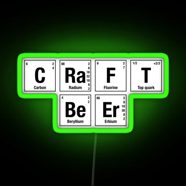 Periodic Table Craft Beer RGB Neon Sign