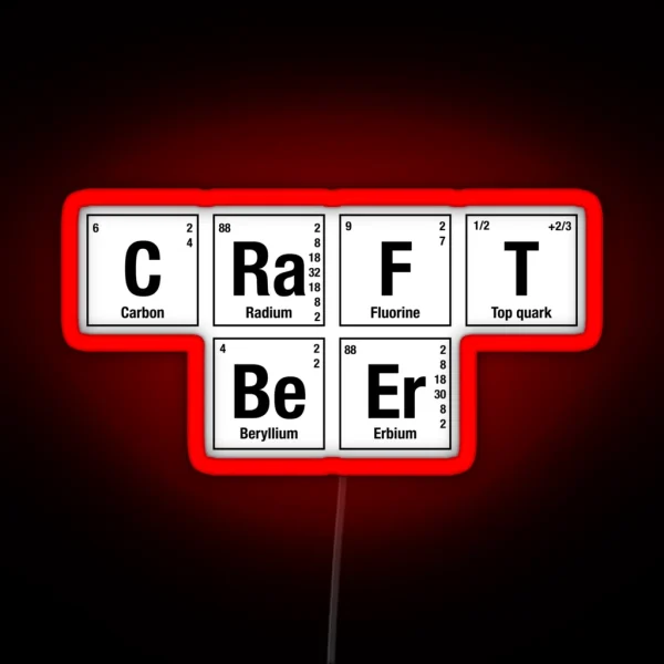 Periodic Table Craft Beer RGB Neon Sign