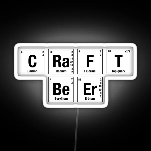 Periodic Table Craft Beer RGB Neon Sign