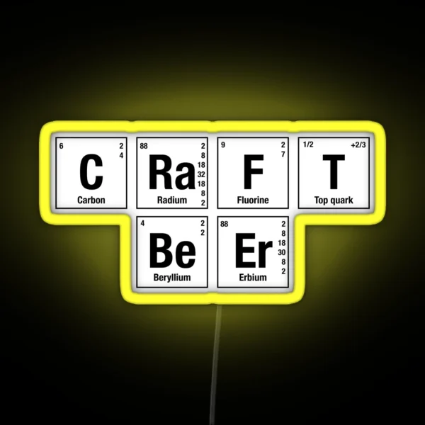 Periodic Table Craft Beer RGB Neon Sign