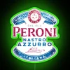 Authentic Italian Peroni beer branding neon sign decor accent lighting.
