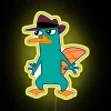 Perry the Platypus colorful illuminated RGB neon sign home decor