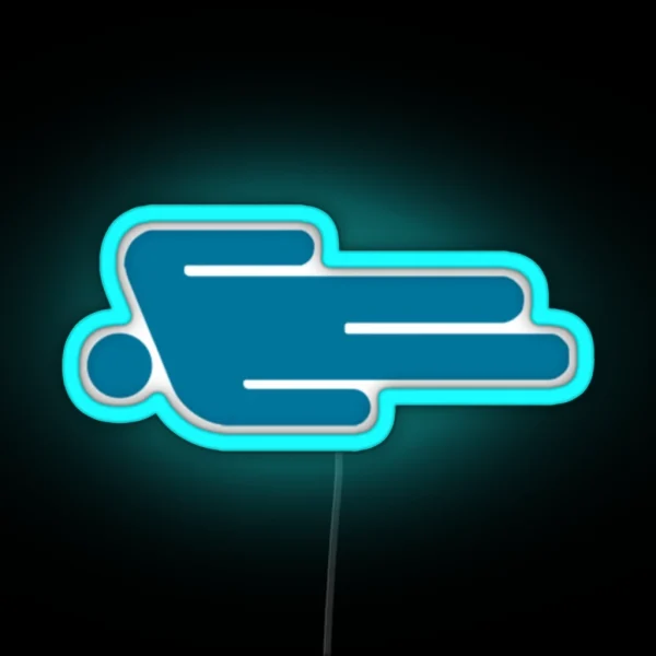 Person Silhouette Figure Lying Down Blue RGB Neon Sign