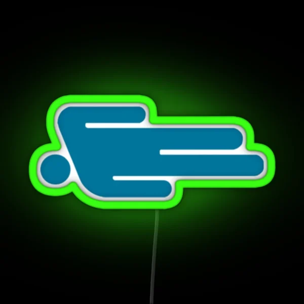 Person Silhouette Figure Lying Down Blue RGB Neon Sign