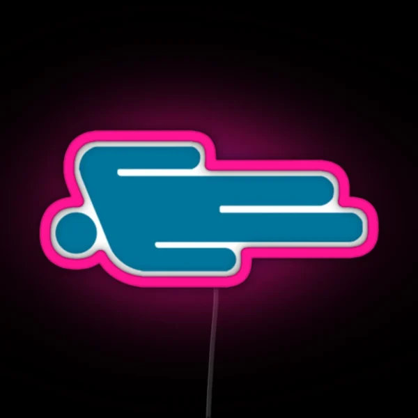 Person Silhouette Figure Lying Down Blue RGB Neon Sign