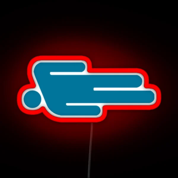 Person Silhouette Figure Lying Down Blue RGB Neon Sign