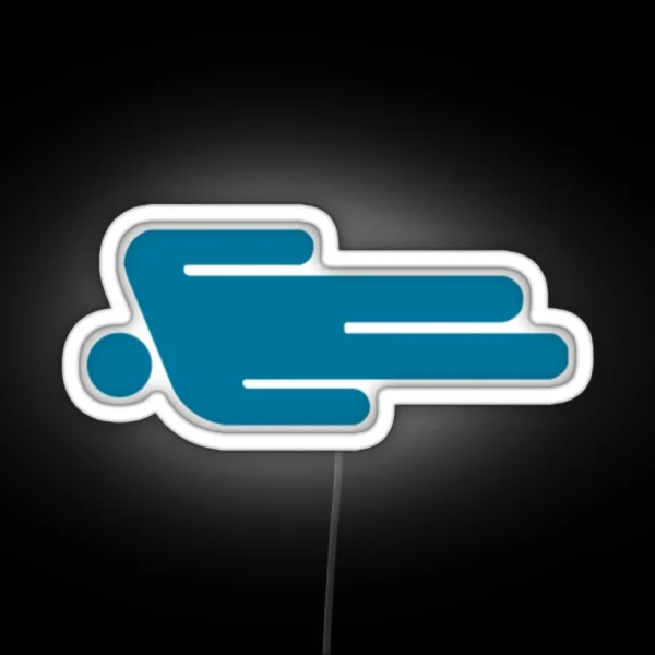 Person Silhouette Figure Lying Down Blue RGB Neon Sign